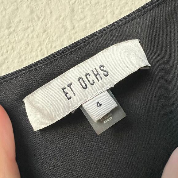 Et Ochs Jackson One Shoulder Black Jumpsuit Size 4 - Picture 5 of 7